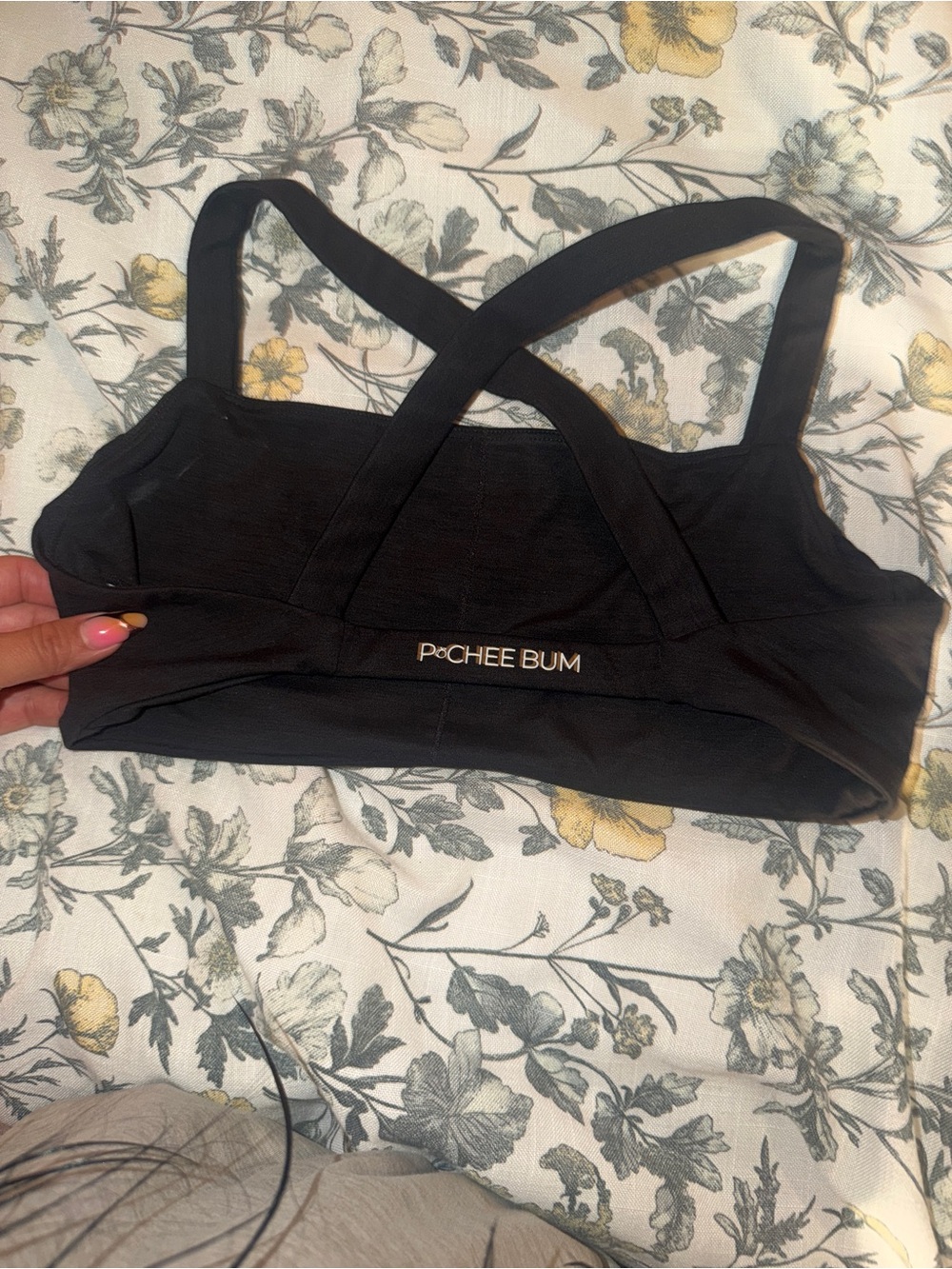 Black Crisscross Sports Bra